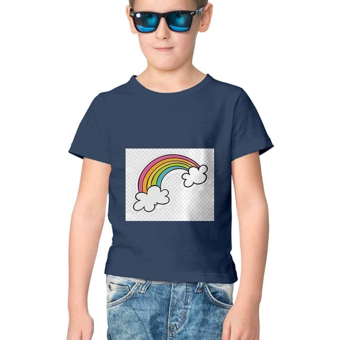 Dealsplant Half Sleeve RoundNeck Rainbow T-Shirt for Kids-Clothing-dealsplant
