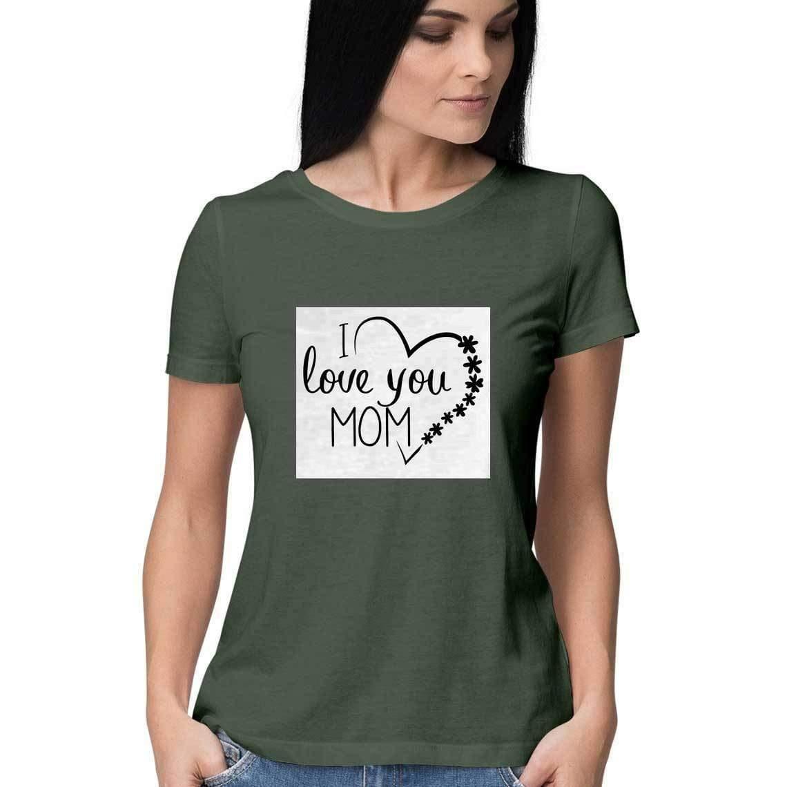 Dealsplant I Love You Mom Printed T shirt for Women-Clothing-dealsplant