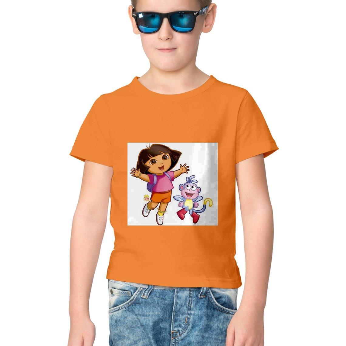 Dealsplant Half Sleeve Round Neck DoraBujji T-Shirt for Kids-Clothing-dealsplant