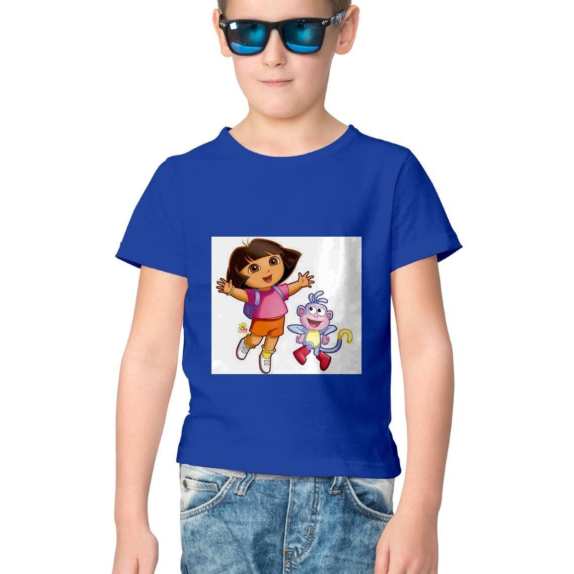 Dealsplant Half Sleeve Round Neck DoraBujji T-Shirt for Kids-Clothing-dealsplant