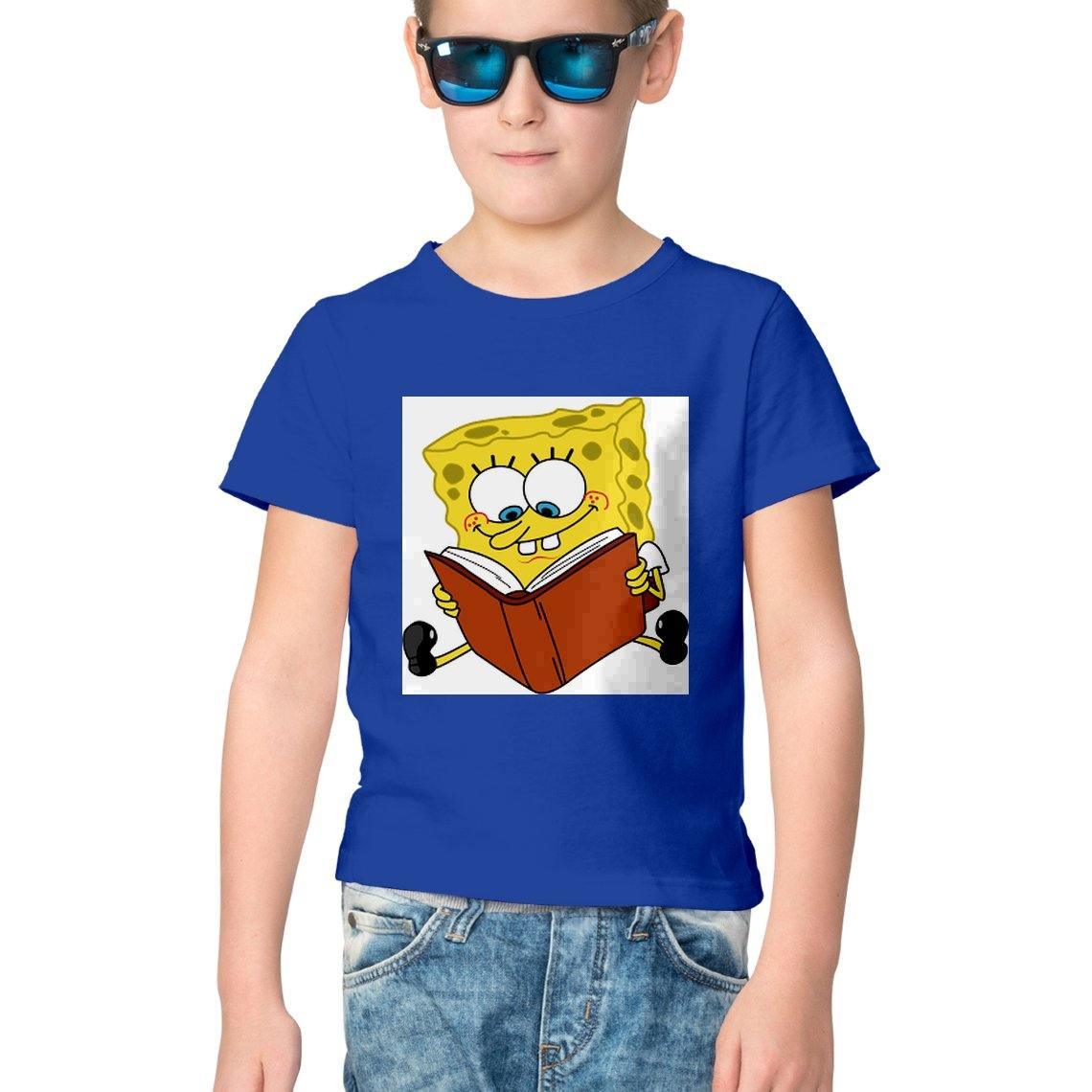Dealsplant Half Sleeve Round Neck SpongeBob T-Shirt for Kids-Clothing-dealsplant