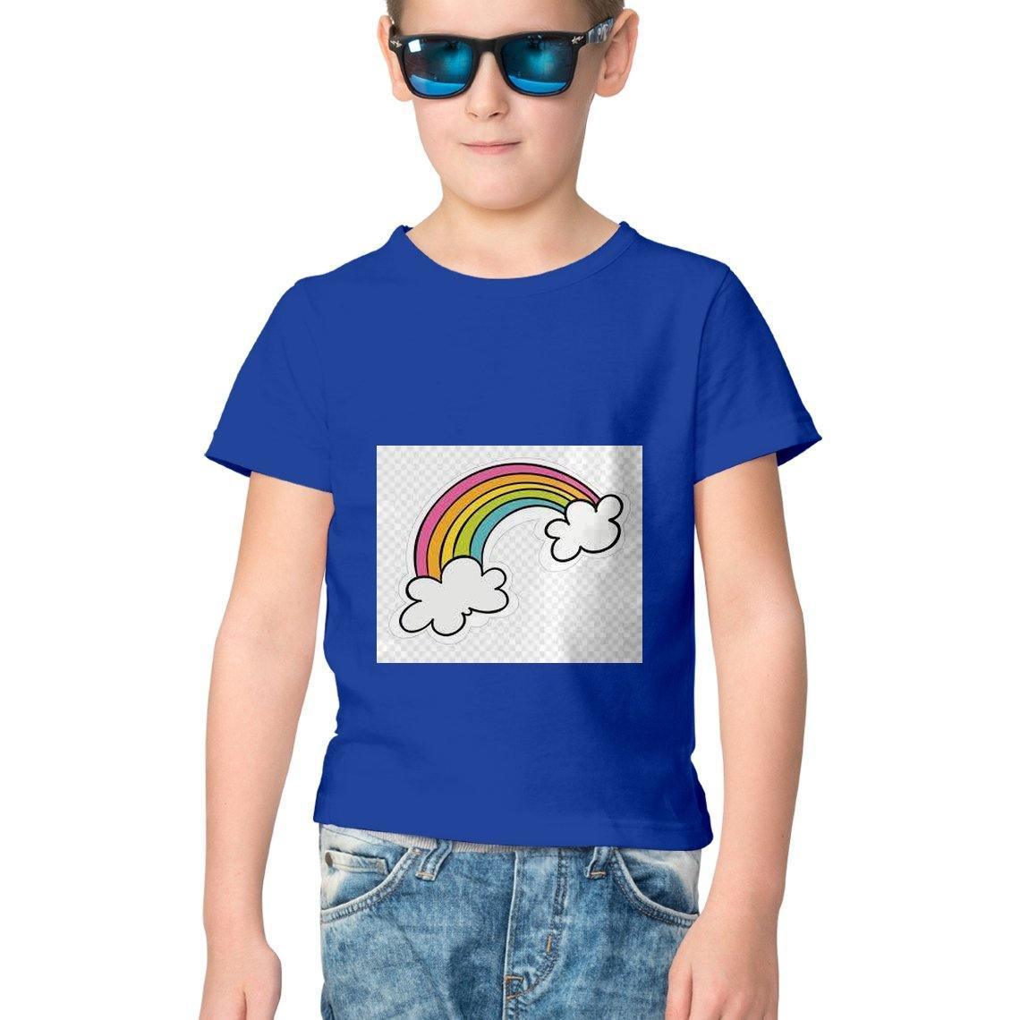 Dealsplant Half Sleeve RoundNeck Rainbow T-Shirt for Kids-Clothing-dealsplant