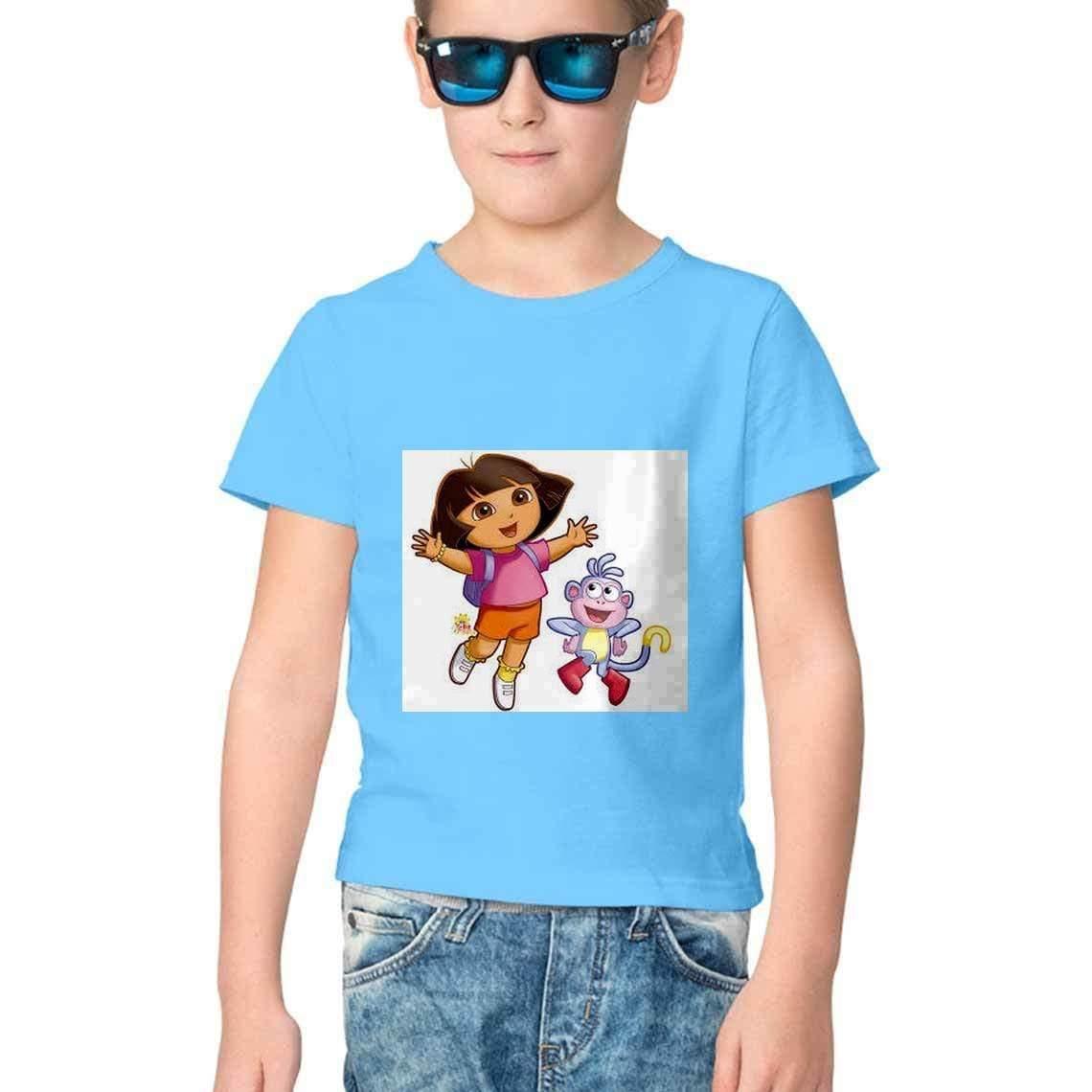 Dealsplant Half Sleeve Round Neck DoraBujji T-Shirt for Kids-Clothing-dealsplant