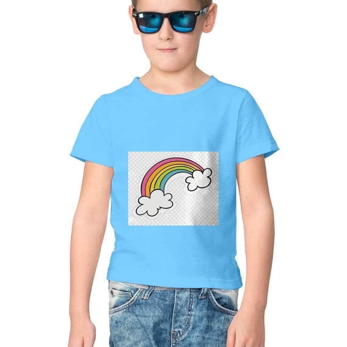 Dealsplant Half Sleeve RoundNeck Rainbow T-Shirt for Kids-Clothing-dealsplant