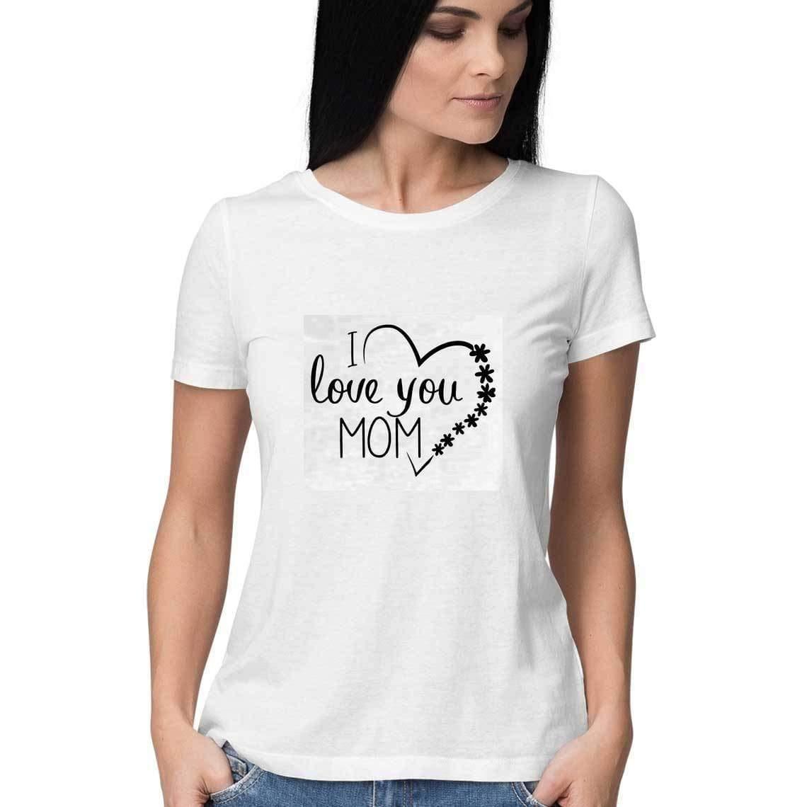 Dealsplant I Love You Mom Printed T shirt for Women-Clothing-dealsplant