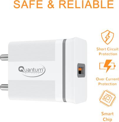 QUANTUM QHM 3300 Universal FAST Charger 20W, Smart Chip, Short circuit protection 20 W 3 A Mobile Charger with Detachable Cable-Mobile Phone Accessories-dealsplant