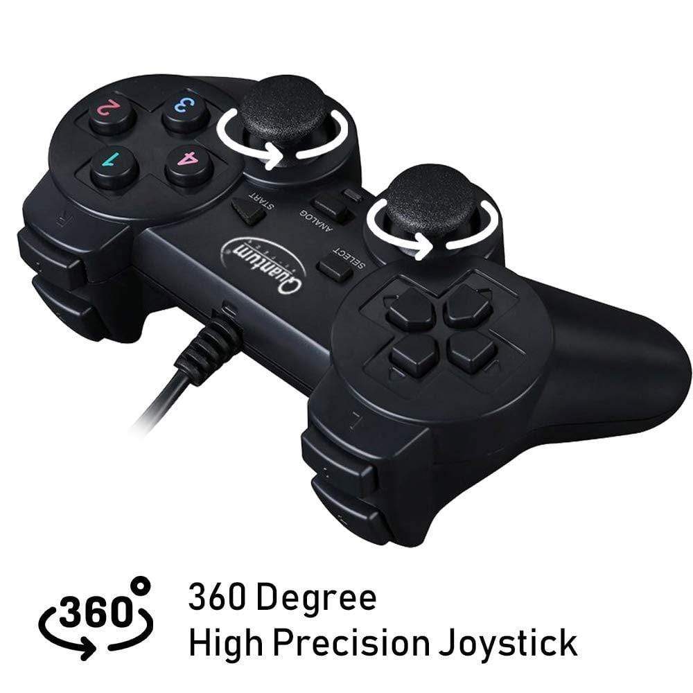 Quantum QHM7468-2V 2.0 PC Game Pad Controller (Black)-Computer Components-dealsplant
