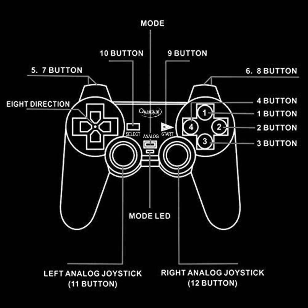 Quantum QHM7468-2V 2.0 PC Game Pad Controller (Black)-Computer Components-dealsplant