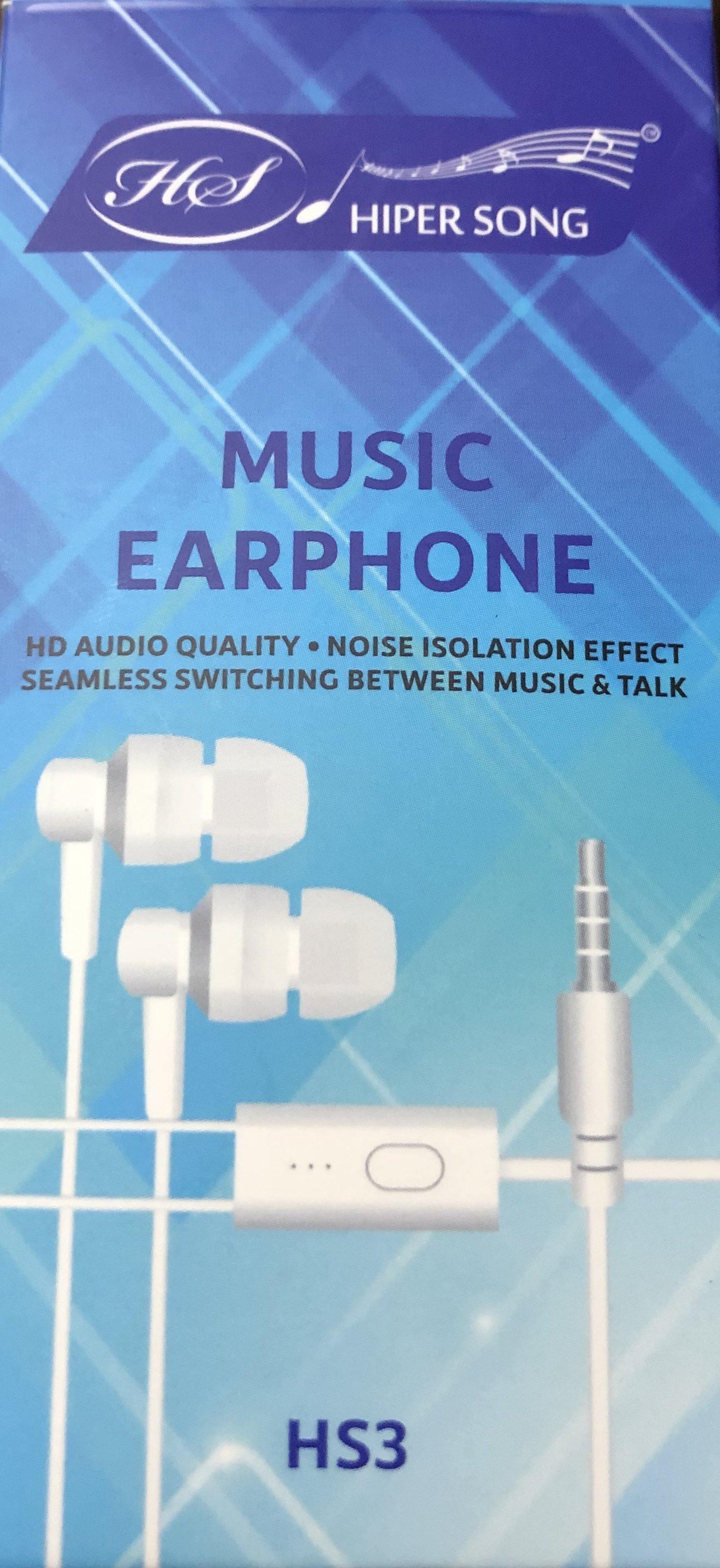 Hiper Song HS3 In-Ear Earphones with Mic (Best Music Guaranteed)-Earphones-dealsplant
