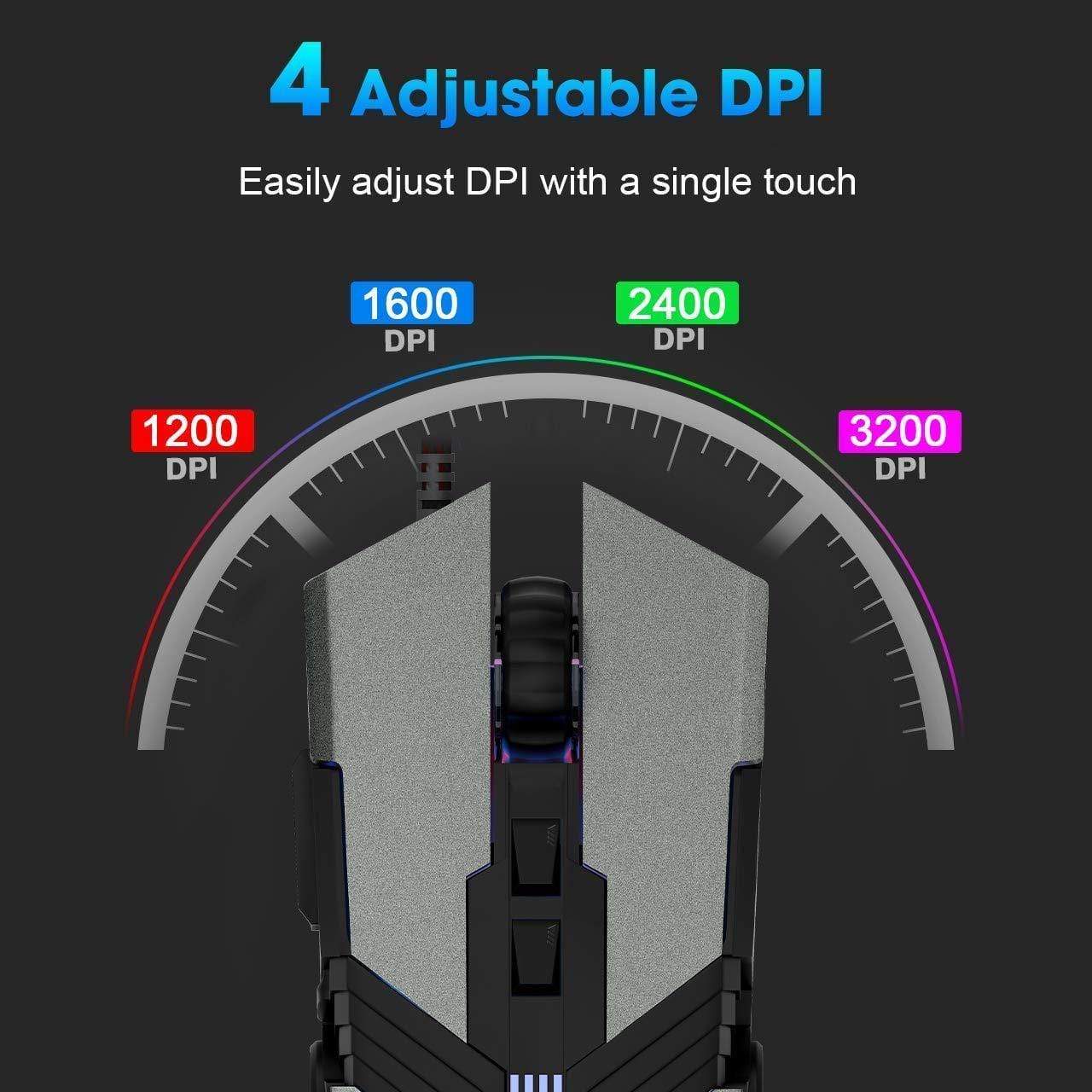 Quantum Snype 1.0 3200 DPI Wired USB Gaming Mouse with 7 Programmable Keys, Adjustable Weights & Nylon Braided Cable-MOUSE-dealsplant