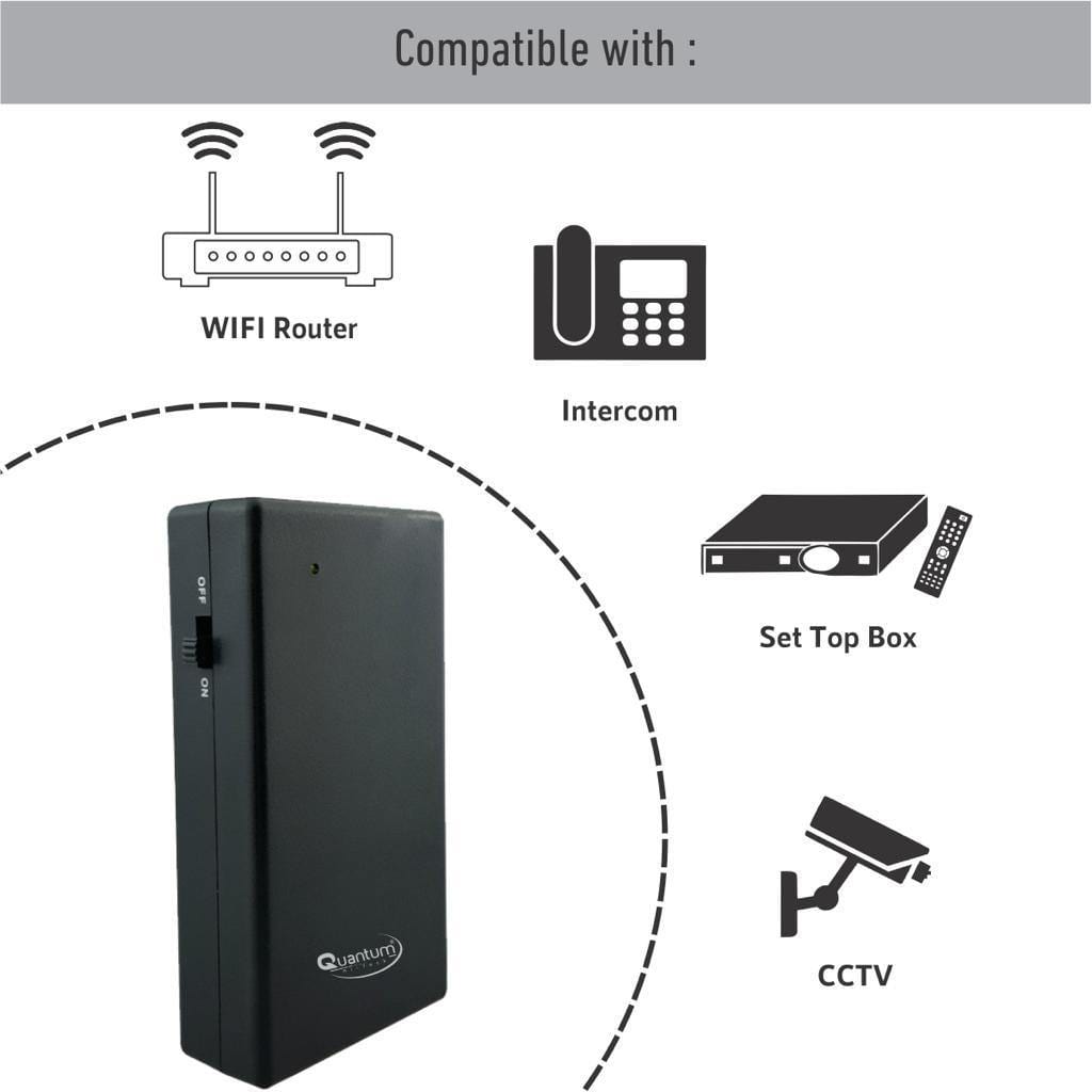 Quantum QHM-660 12v 2A Mini UPS for wifi router cordless phone CCTV Camera-UPS-dealsplant