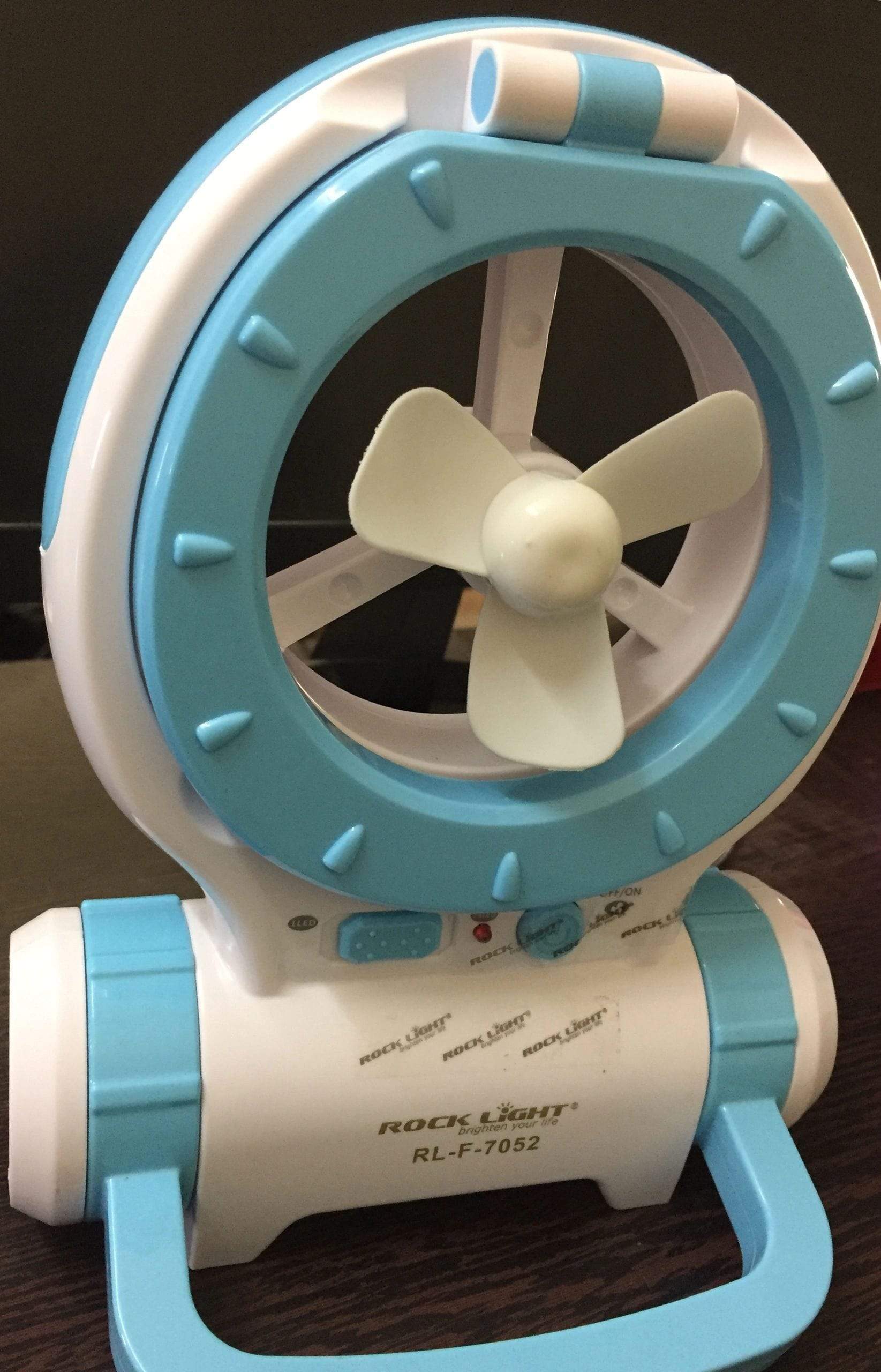 Rock Light 7052 Rechargeable Mini Fan with LED torch and LED Emergency Light AC / DC Supported-Home & Living-dealsplant