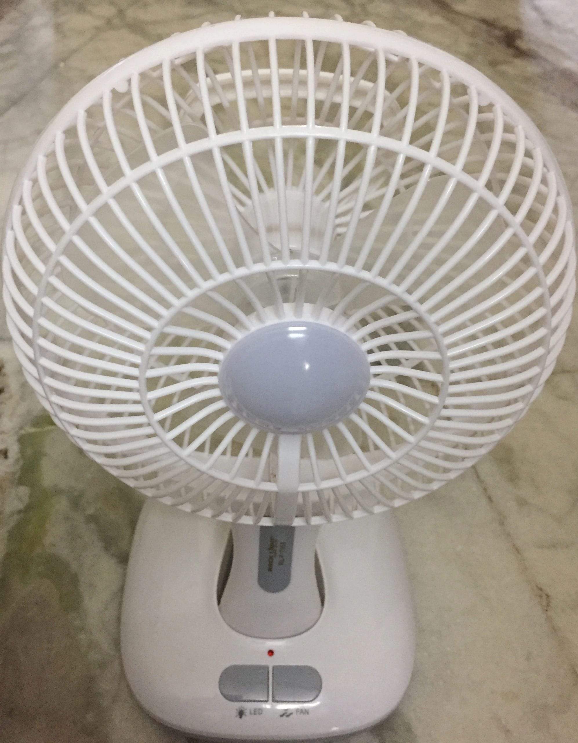 Rock Light 7059 Rechargeable LED Multi Functional AC/DC Table Fan with in-built 4000mAh Power Bank Solar Panel supported Fan-Home & Living-dealsplant