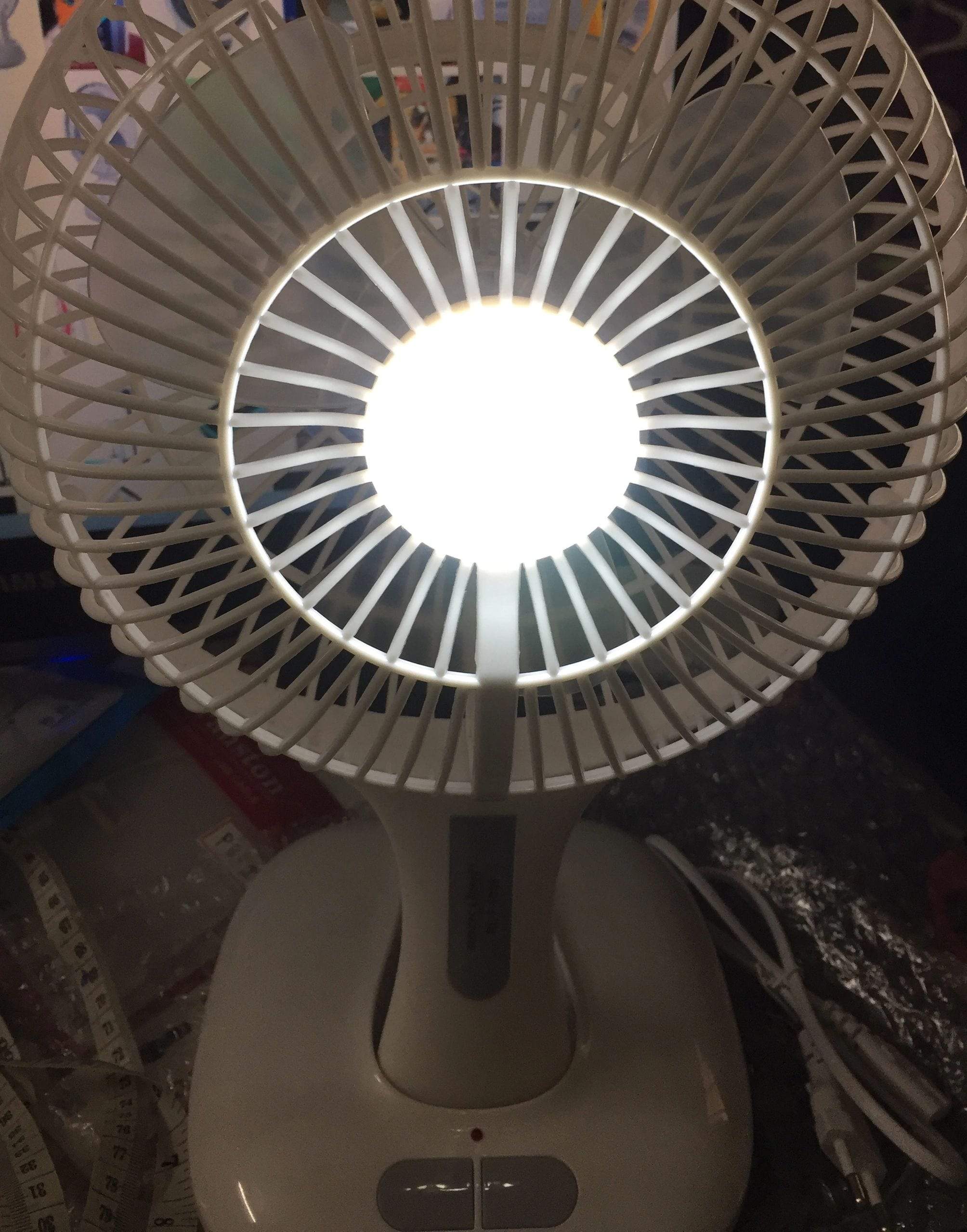 Rock Light 7059 Rechargeable LED Multi Functional AC/DC Table Fan with in-built 4000mAh Power Bank Solar Panel supported Fan-Home & Living-dealsplant