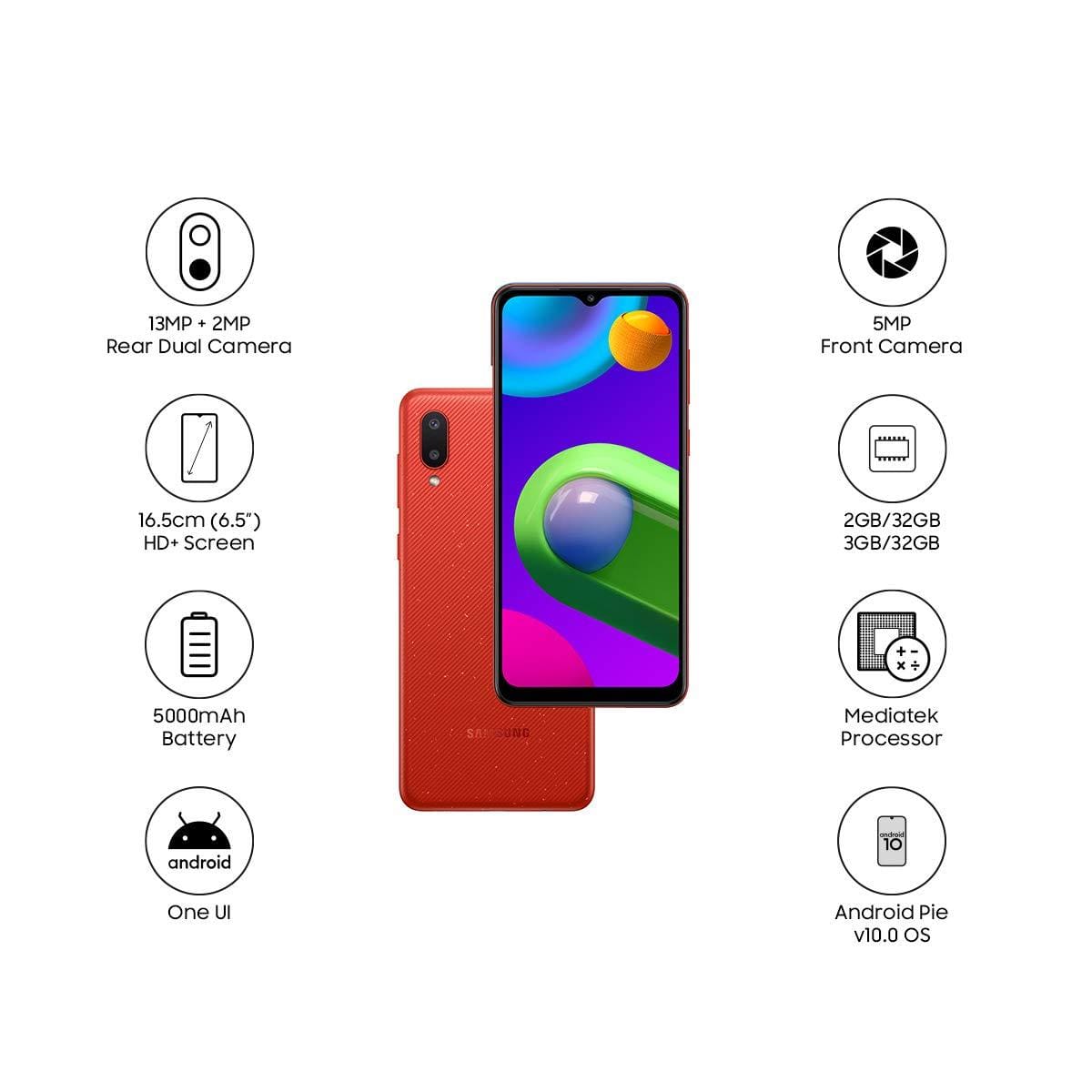 Samsung Galaxy M02 (3GB RAM-64GB Storage)-Mobile Phones-dealsplant