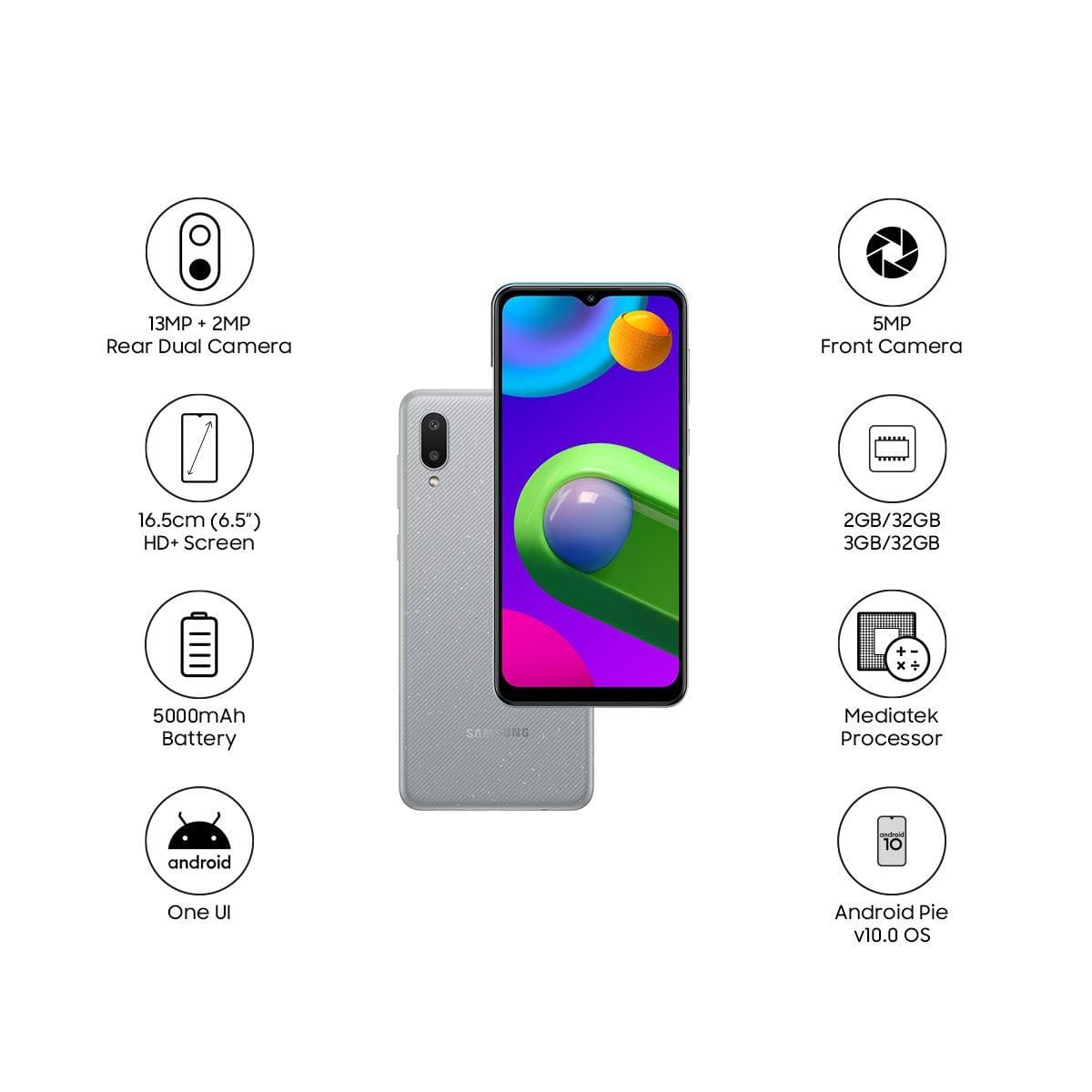 Samsung Galaxy M02 (3GB RAM-64GB Storage)-Mobile Phones-dealsplant