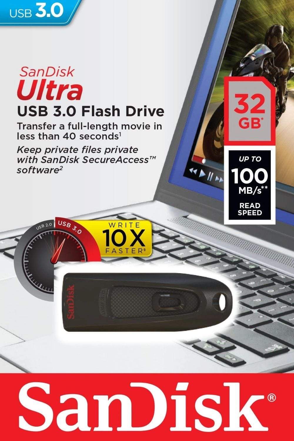 SanDisk Ultra USB 3.0 32 GB Flash Drive SDCZ48 32GB PENDRIVE-Memory Cards-dealsplant