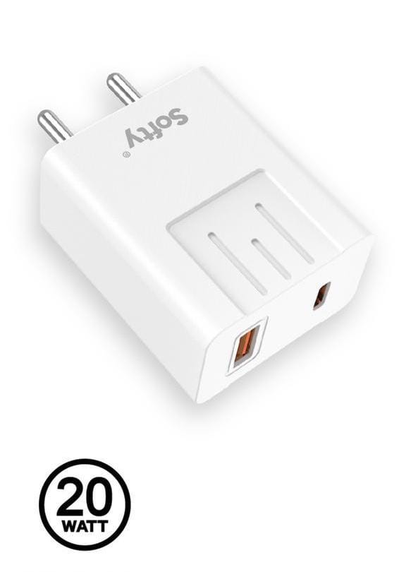 Softy premium quality 2in1 pd & USB Qualcomm 3.0 charger (USB & Type-C)-USB CHARGER-dealsplant