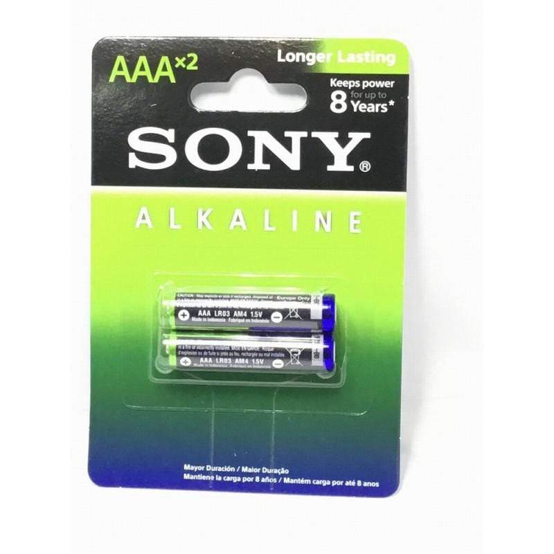 Sony Alkaline Long Lasting Batteries AAA 2 Pieces-Batteries-dealsplant
