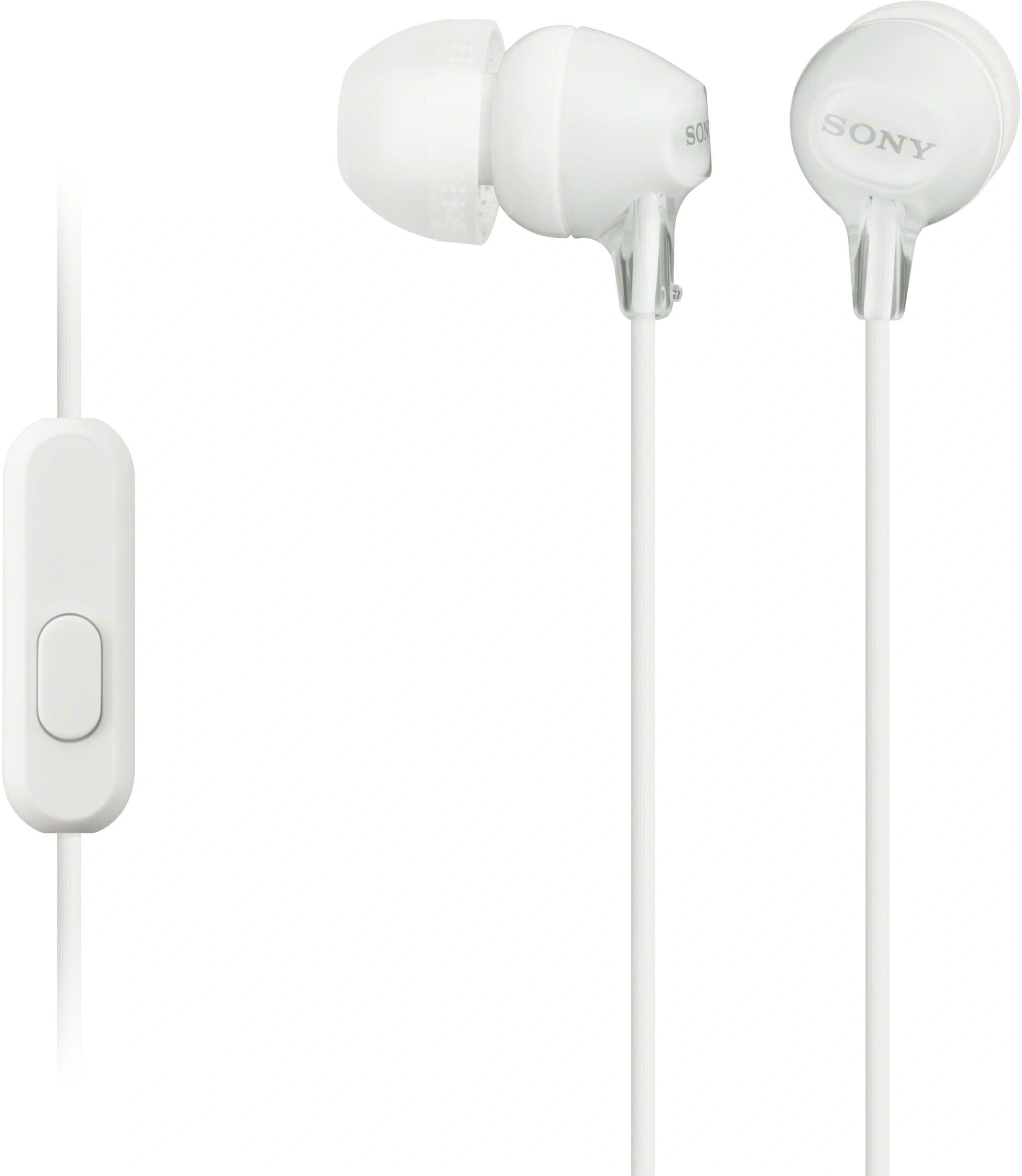 Sony MDR-EX15AP earphone with Mic Headset (WHITE)-Earphones-dealsplant
