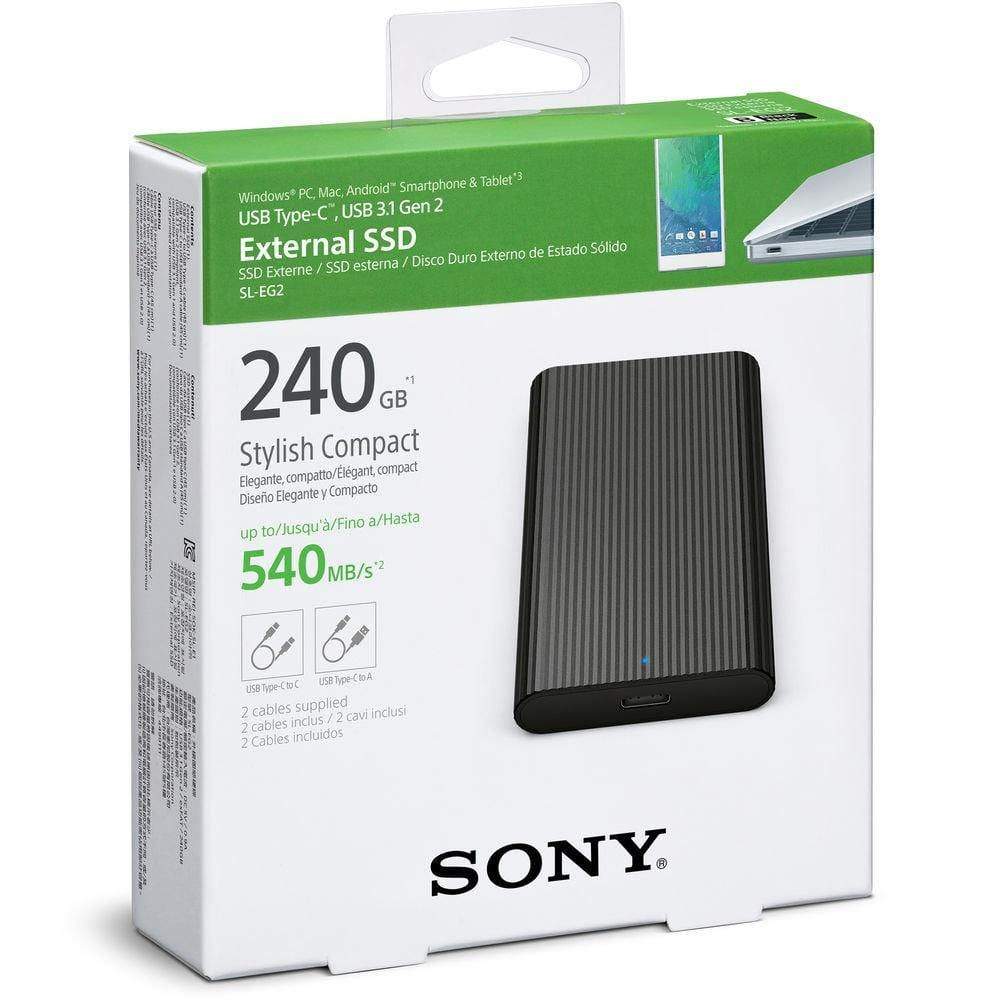 [UnBelievable Deal] Sony SL-EG2 240GB Type C USB 3.1 External Solid State Drive (Black)-External Hard Drive-dealsplant