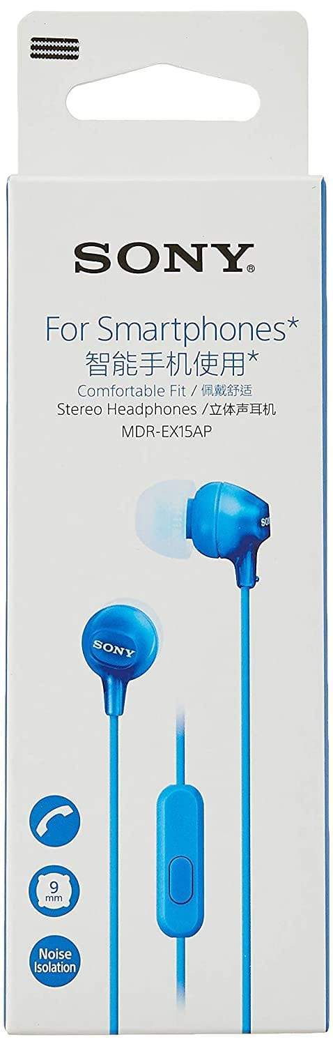 Sony MDR-EX15AP Wired In Ear Headphone with Mic-Headphones-dealsplant