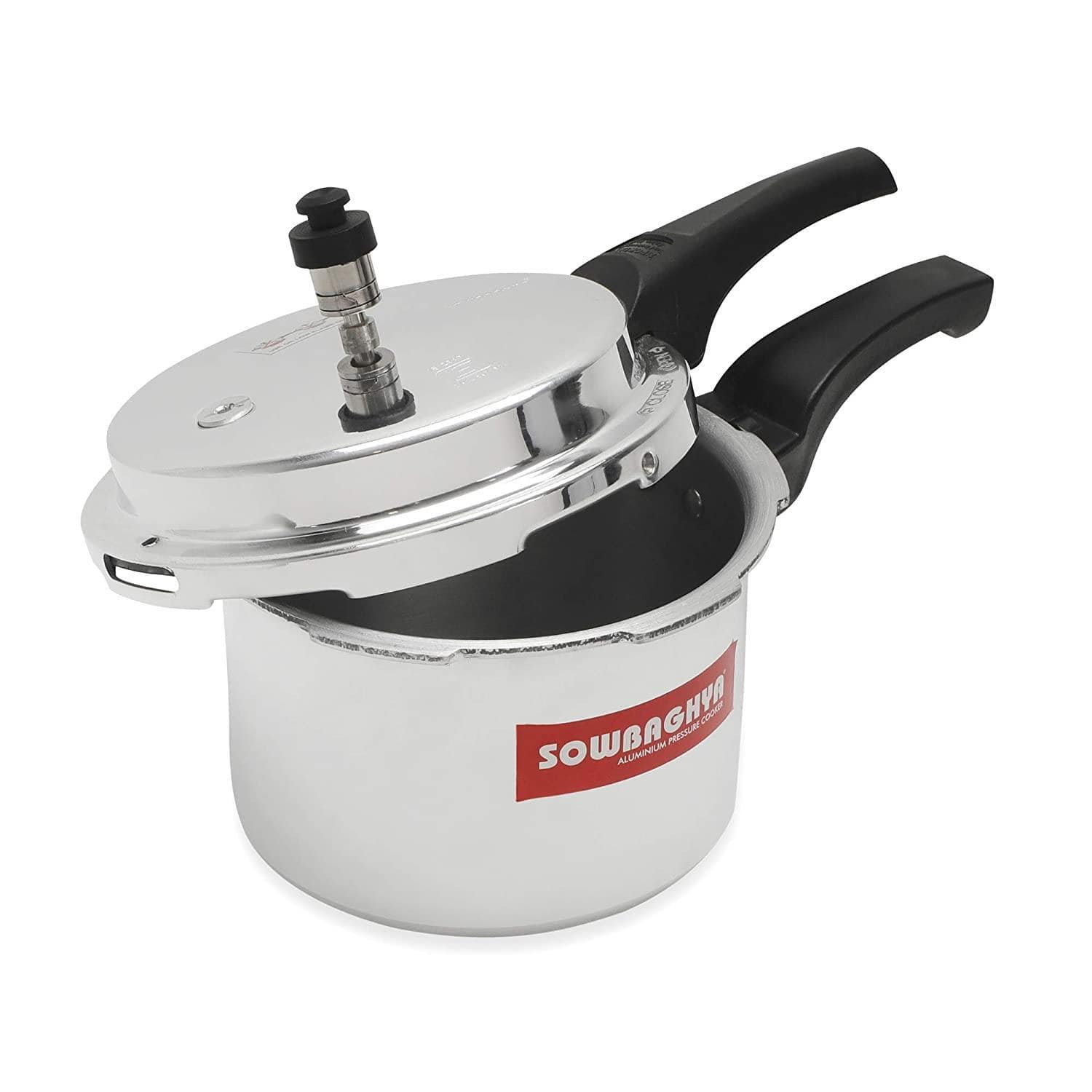 SOWBAGHYA Elite Aluminium Silver ISI Pressure Cooker (7.5 litres)-Home & Kitchen Appliances-dealsplant