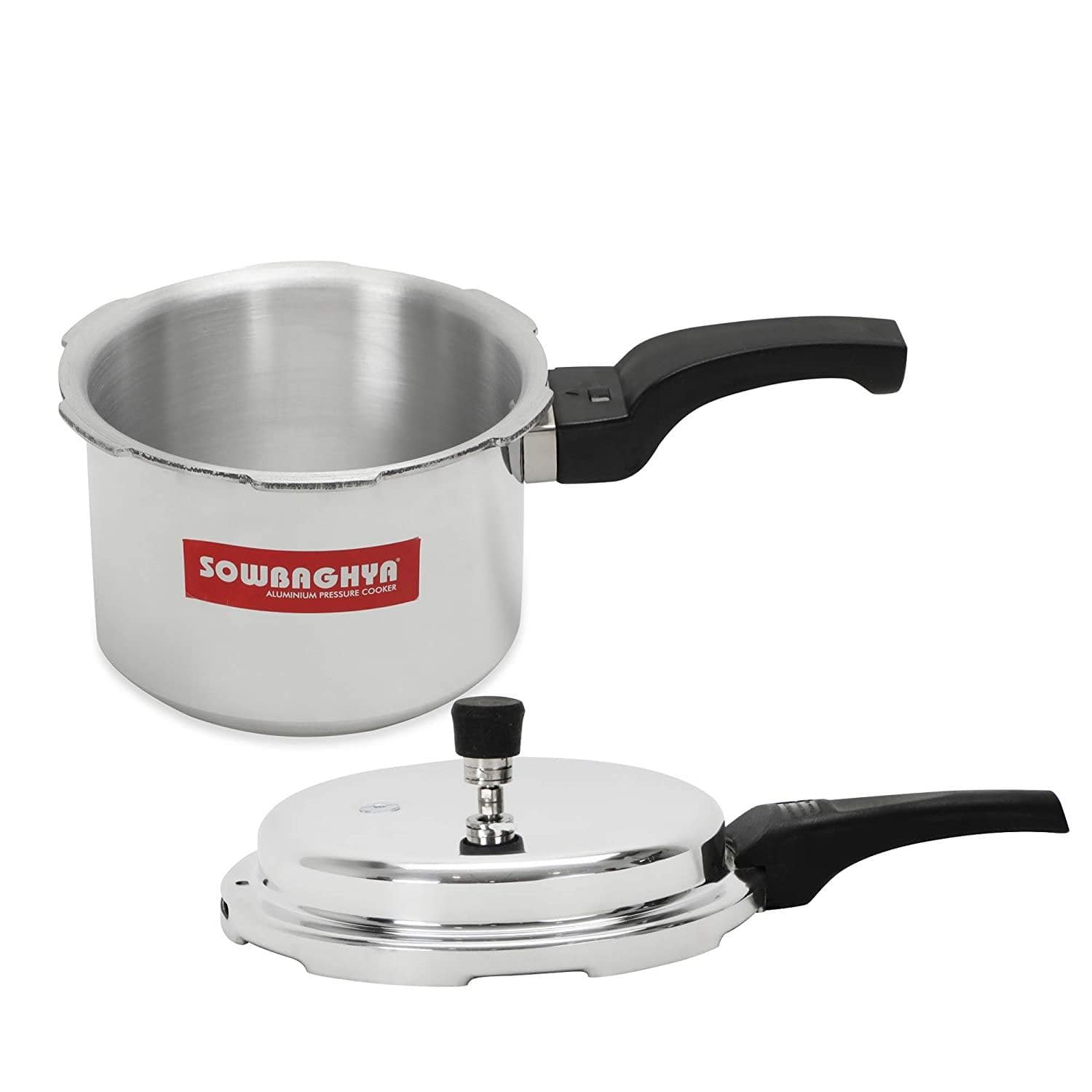 SOWBAGHYA Elite Aluminium Silver ISI Pressure Cooker (7.5 litres)-Home & Kitchen Appliances-dealsplant