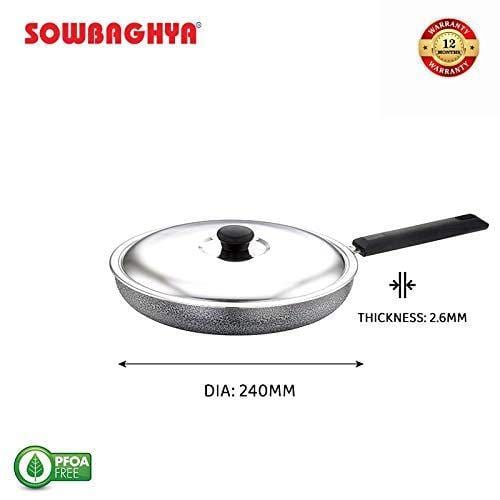 Sowbaghya Non Stick Fry Pan with Stainlees Steel Lid-Home & Kitchen Appliances-dealsplant