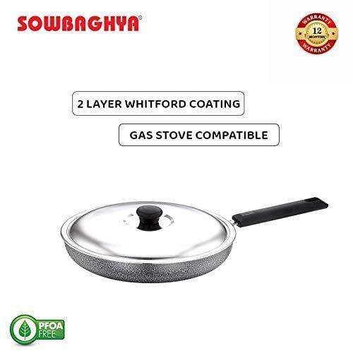 Sowbaghya Non Stick Fry Pan with Stainlees Steel Lid-Home & Kitchen Appliances-dealsplant