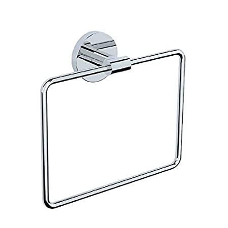 Jaquar Brass Square with Round Towel Ring (Chrome)-dealsplant