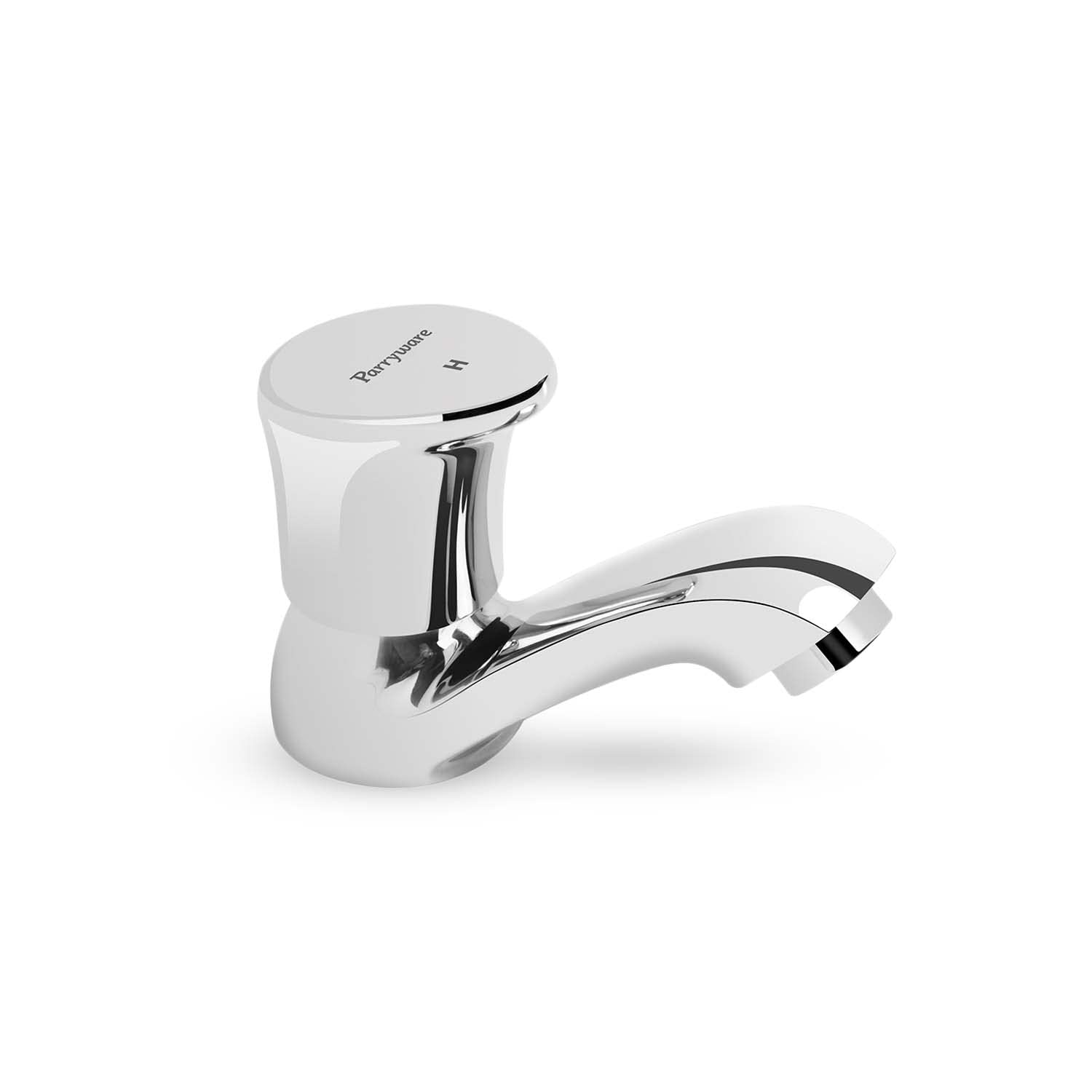 Parryware Ceramic Innerhead Brass Pillar Cock (Chrome Finish)-Taps & Dies-dealsplant