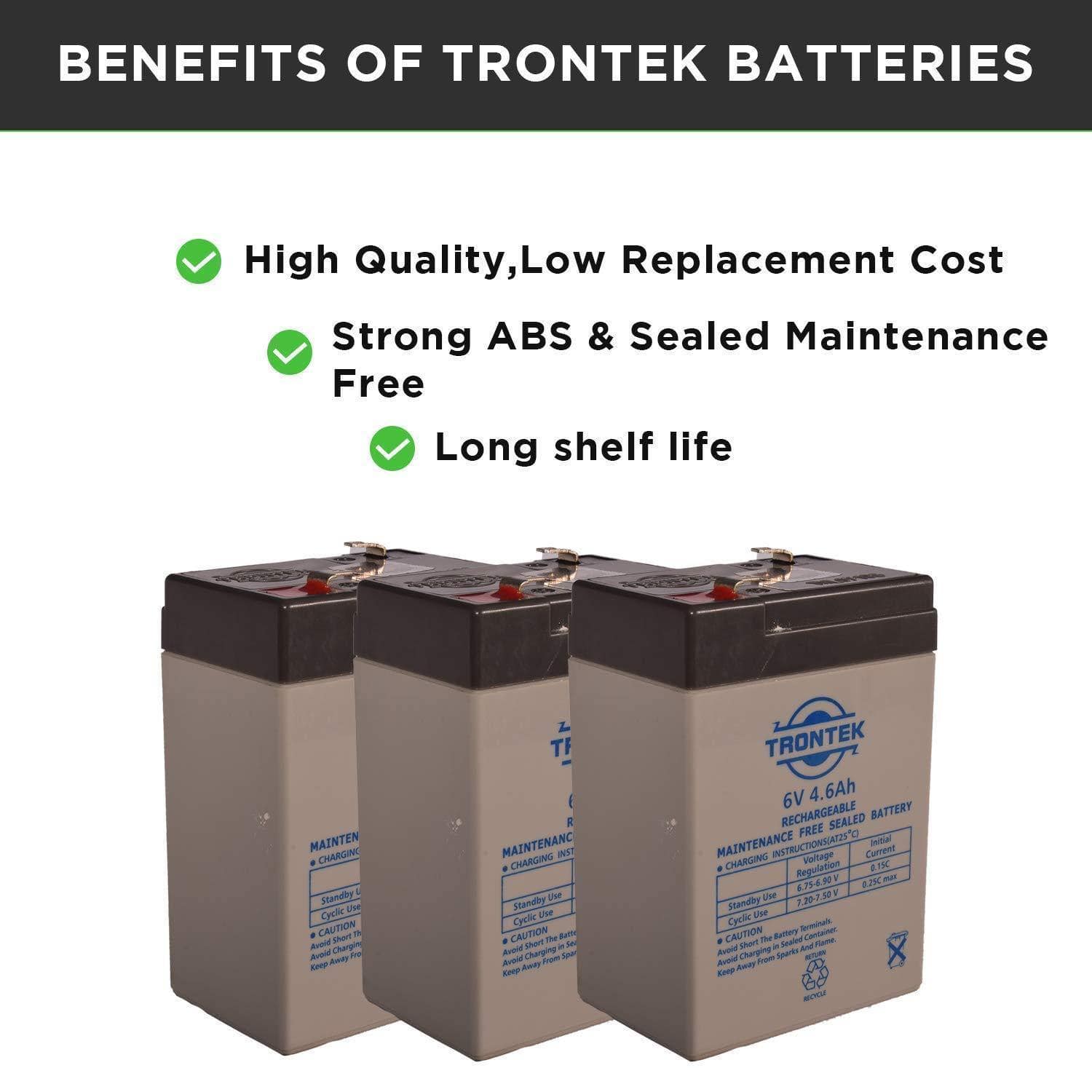 Trontek 6V 4.6Ah maintenance Free Rechargeable Battery-Rechargeable Batteries-dealsplant