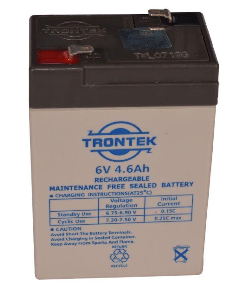 Trontek 6V 4.6Ah maintenance Free Rechargeable Battery-Rechargeable Batteries-dealsplant