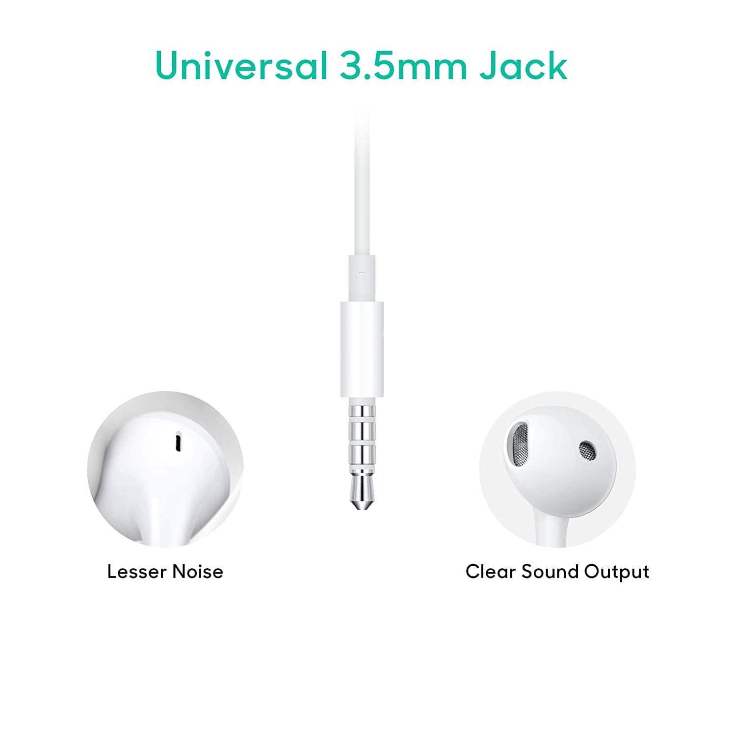Vivo HD 3.5mm Wired Earphone with Mic (Original, Imported)-Earphones-dealsplant