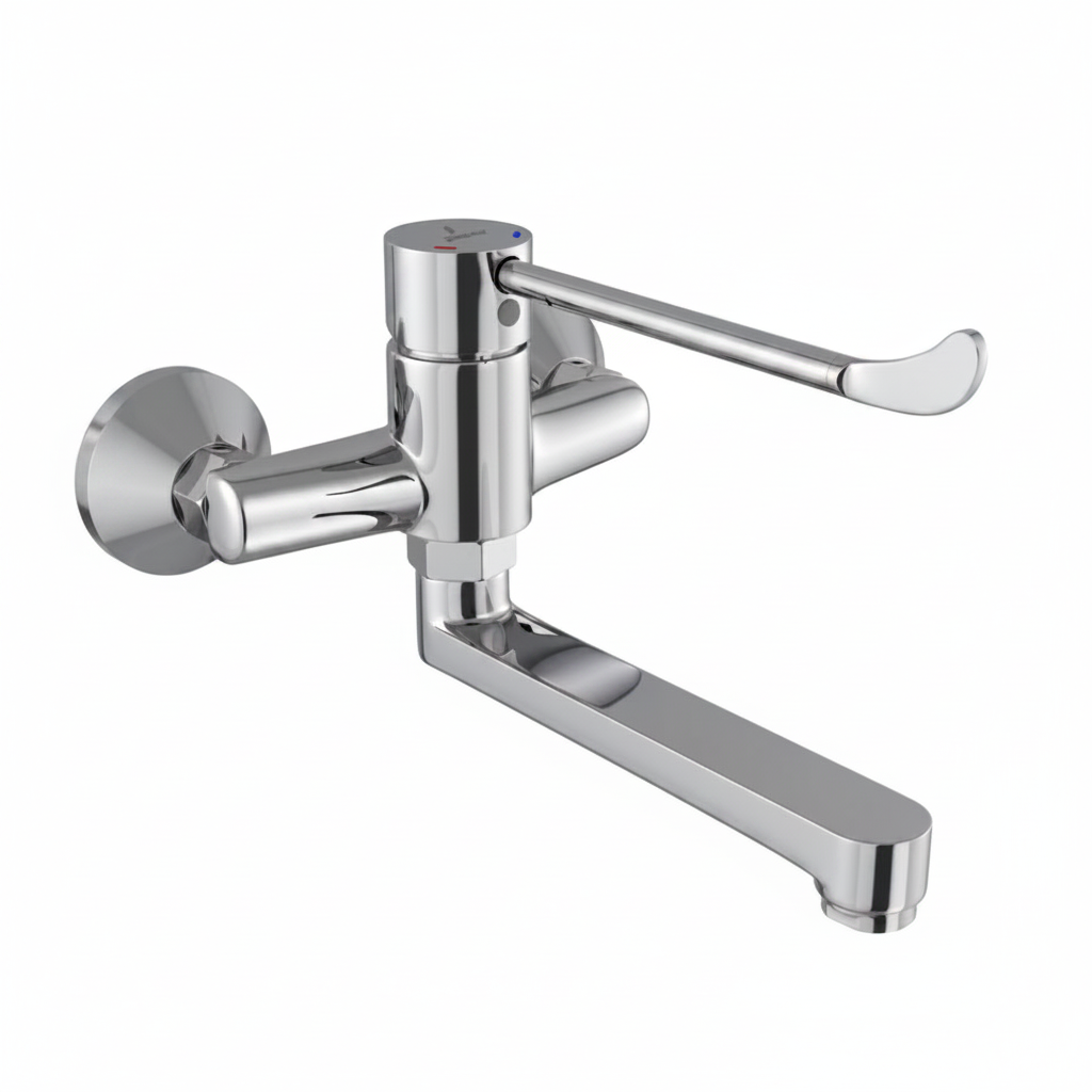 Jaquar Single Lever Surgical Elbow Action Sink Mixer (Wall Mounted) — Chrome | FLP-CHR-5166PM-Medi Series-dealsplant