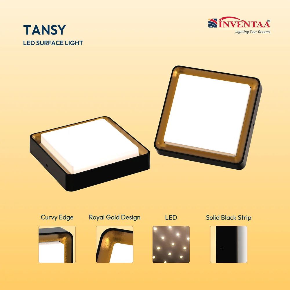 INVENTAA Tansy LED Surface Wall Light – 15W, Cool/Warm/Neutral-Indoor Lighting-dealsplant