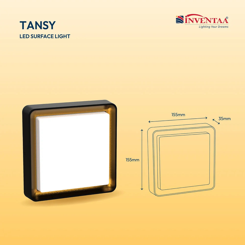 INVENTAA Tansy LED Surface Wall Light – 15W, Cool/Warm/Neutral-Indoor Lighting-dealsplant