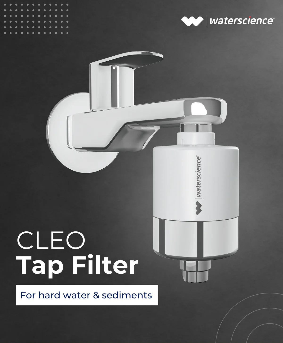 WaterScience CLEO Shower & Tap Filter for Hard Water-bathroom accessories-dealsplant