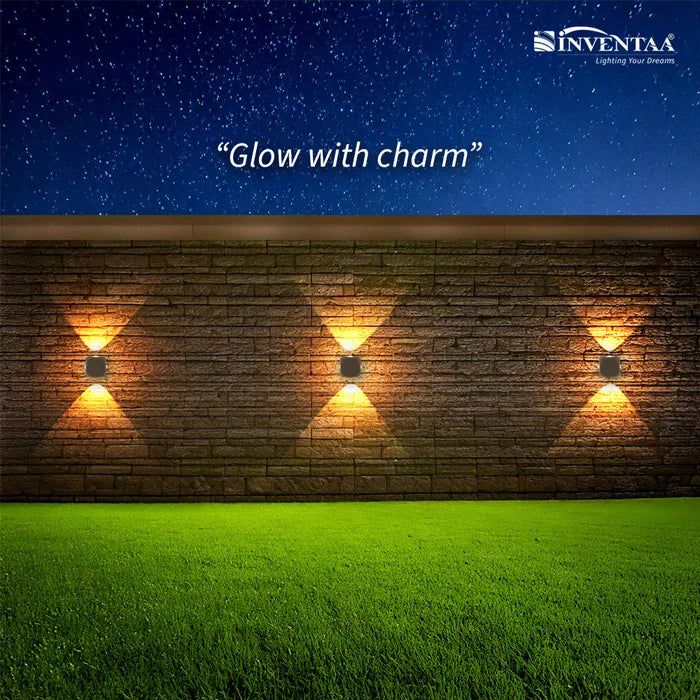 INVENTAA Ignite LED Outdoor Wall Light – 2-Way & 4-Way | Cool & Warm White