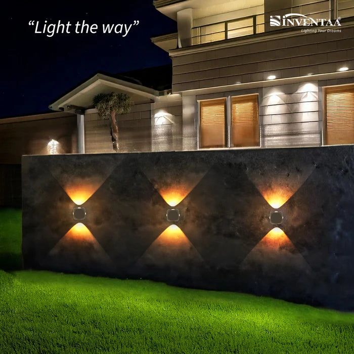 INVENTAA Ignite LED Outdoor Wall Light – 2-Way & 4-Way | Cool & Warm White