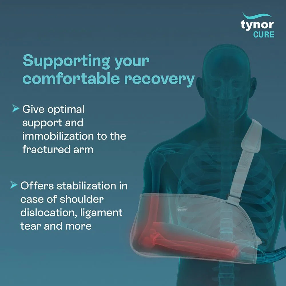 Tynor Pouch Arm Sling Baggy, Grey, Child, 1 Unit C-06 CH-Health & Personal Care-dealsplant