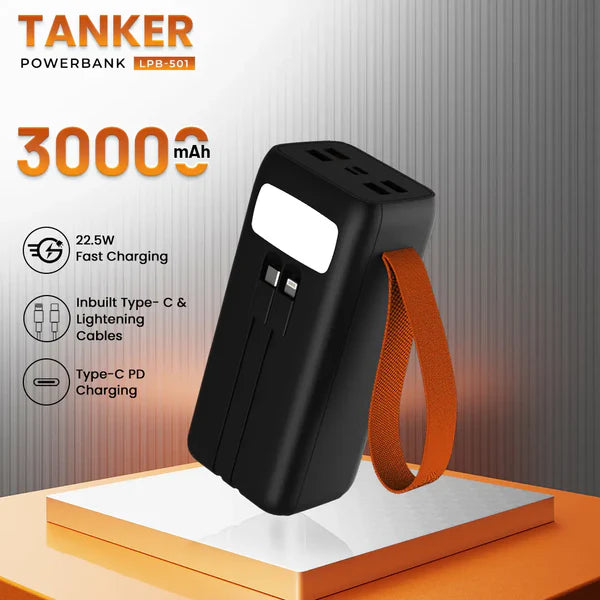 Lapcare TANKER 30000mAh Power Bank (LPB-501)-External Hard Disk-dealsplant