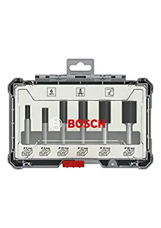 Bosch 2607017466 8mm Shank 6pcs Router Straight Bit Set-Router Straight Bit-dealsplant