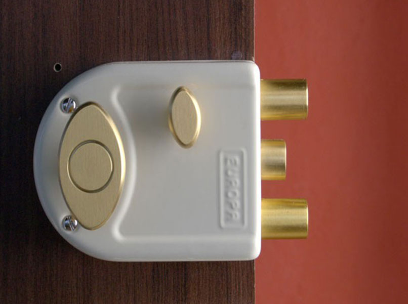 Europa 8013 Dimple Key Main Door Lock Nickel Chrome / Ivory Silver/ Anti Brass-Door lock-dealsplant