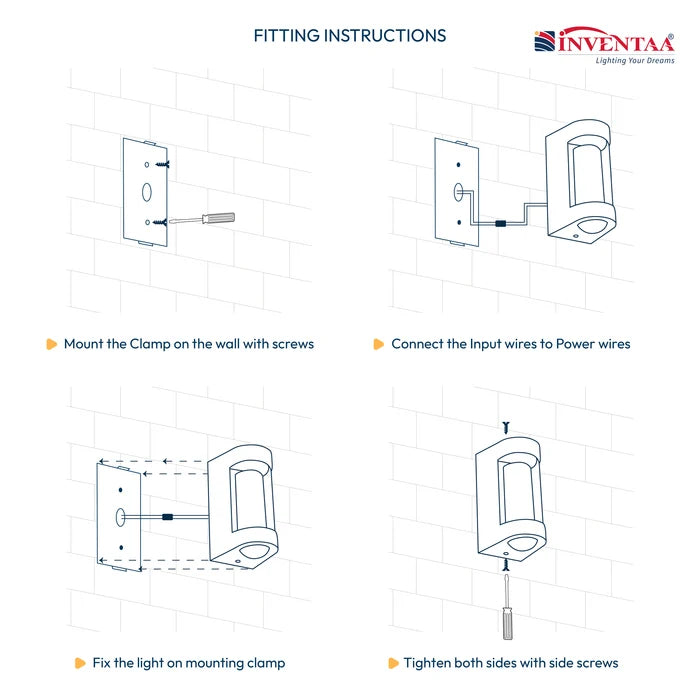 INVENTAA Juno 4W LED Outdoor Stairway Wall Light – IP65 Matte Black-Outdoor Lighting-dealsplant
