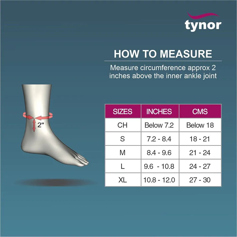 Tynor Ankle Brace, Black, Child 1- Unit D-02 CH-Health & Personal Care-dealsplant