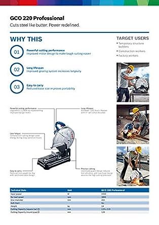 Bosch GCO 220 2200 W Chop Saw-Chop Saw-dealsplant