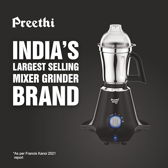 Preethi Taurus Plus 4 Jars Mixer Grinder 1000W-Mixer Grinder-dealsplant