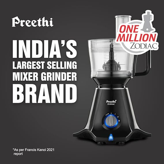 Preethi Zodiac 750W 5 Jars Juicer Mixer Grinder-Mixer Grinder-dealsplant